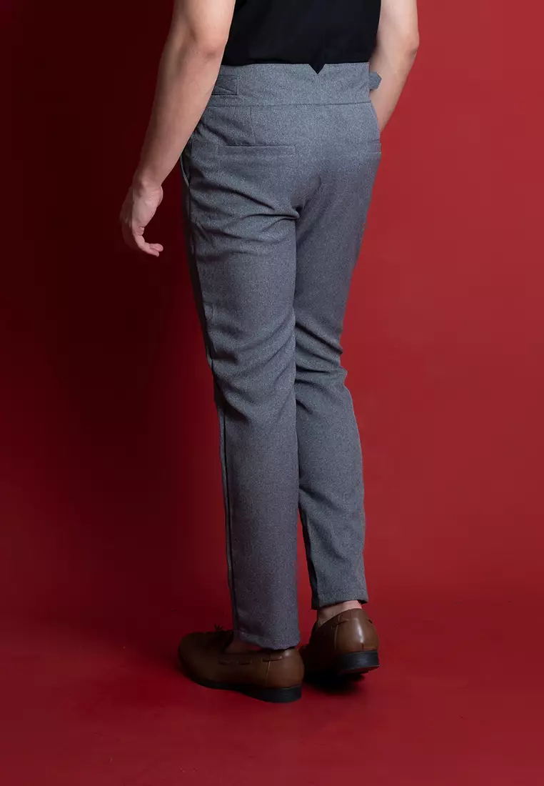 Houseofcuff Celana Panjang Formal Gurkha Pants High Waist Abu Tua