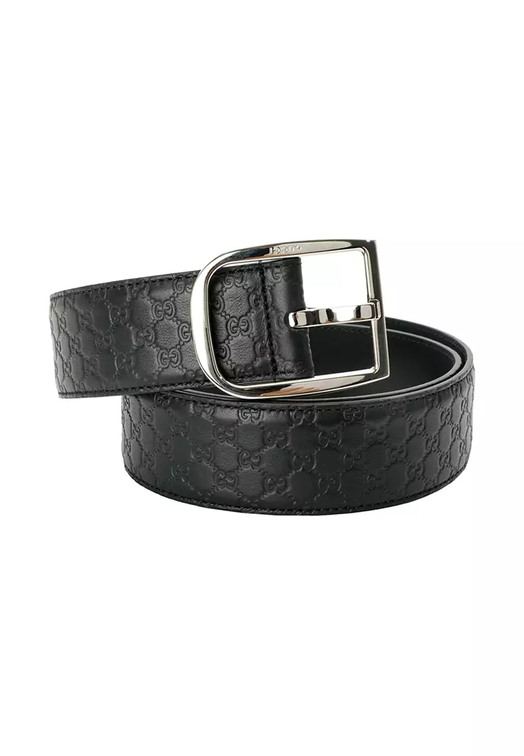 Gucci belt black and grey hotsell