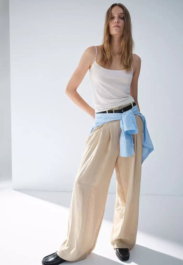 Gathered Leather Moccasins