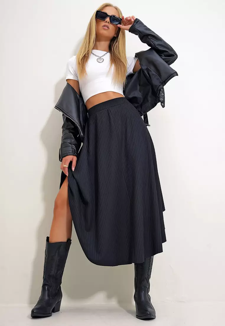 Asymmetrical Midi Skirt