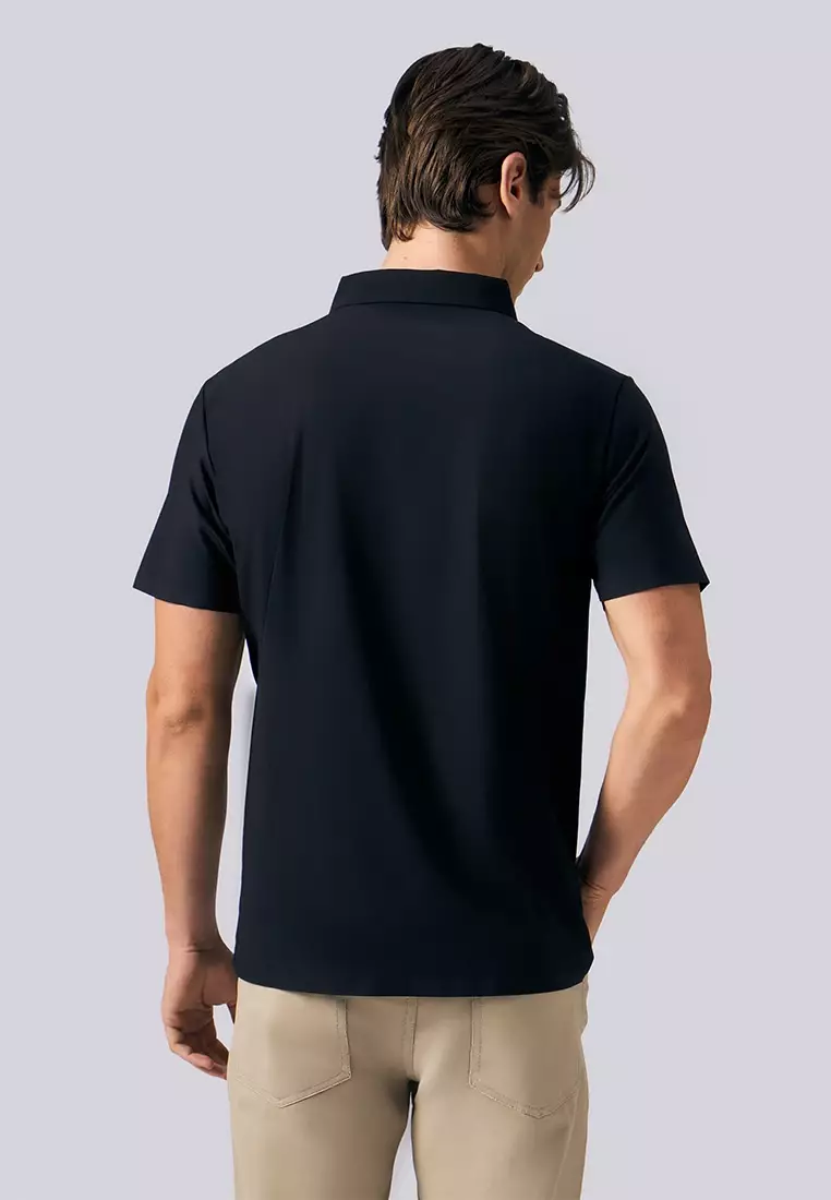 Seamless Polo with Contrast Placket