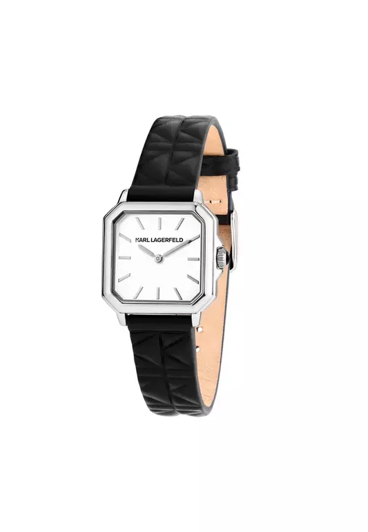 【2 Years Warranty】KARL LAGERFELD 33mm Women's White Square Quartz Watch R0551102501