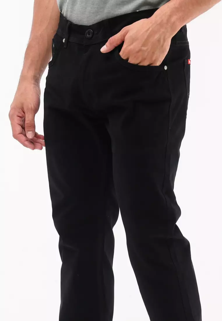 Colored Long Pants Slim Tapered Stretch
