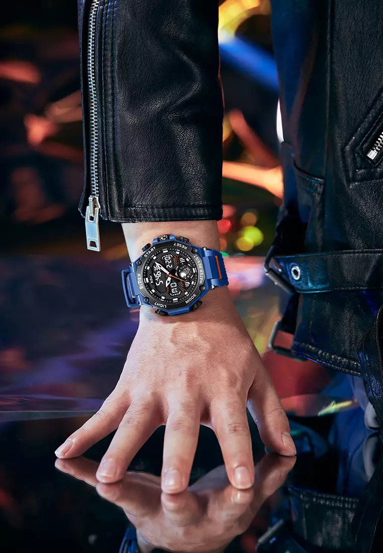 Jam Tangan Pria Analog&Digital Military Original Sports Kalendar Biru