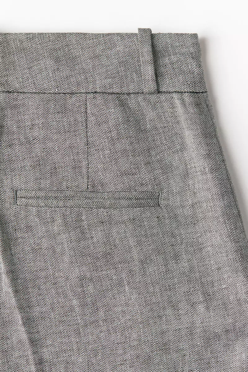 Tailored linen-blend trousers