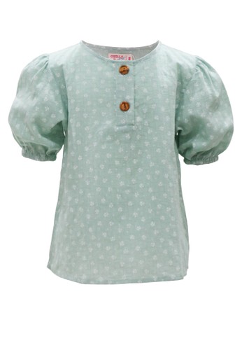 Jual Osella Kids Osella Baju Anak Perempuan Blouse Tangan Balon Mint Green Original Zalora Indonesia