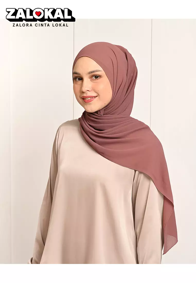 Geulis.id EVERYDAY CERUTY SHAWL (10 warna) Hijab - DARKBROWN