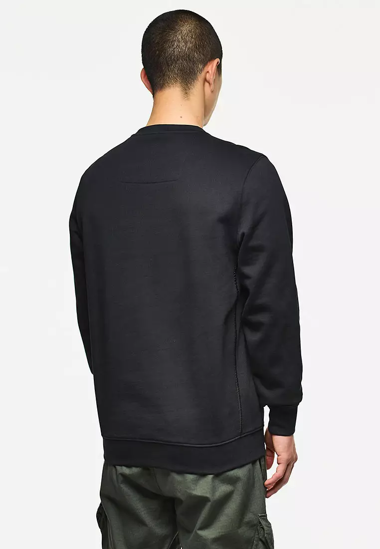 MENS BLACK THUNDER CREW WITH PARACHUTE BINDING