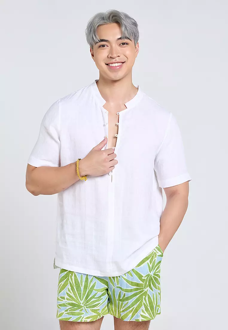 Men’s Short-Sleeve Linen Shirt