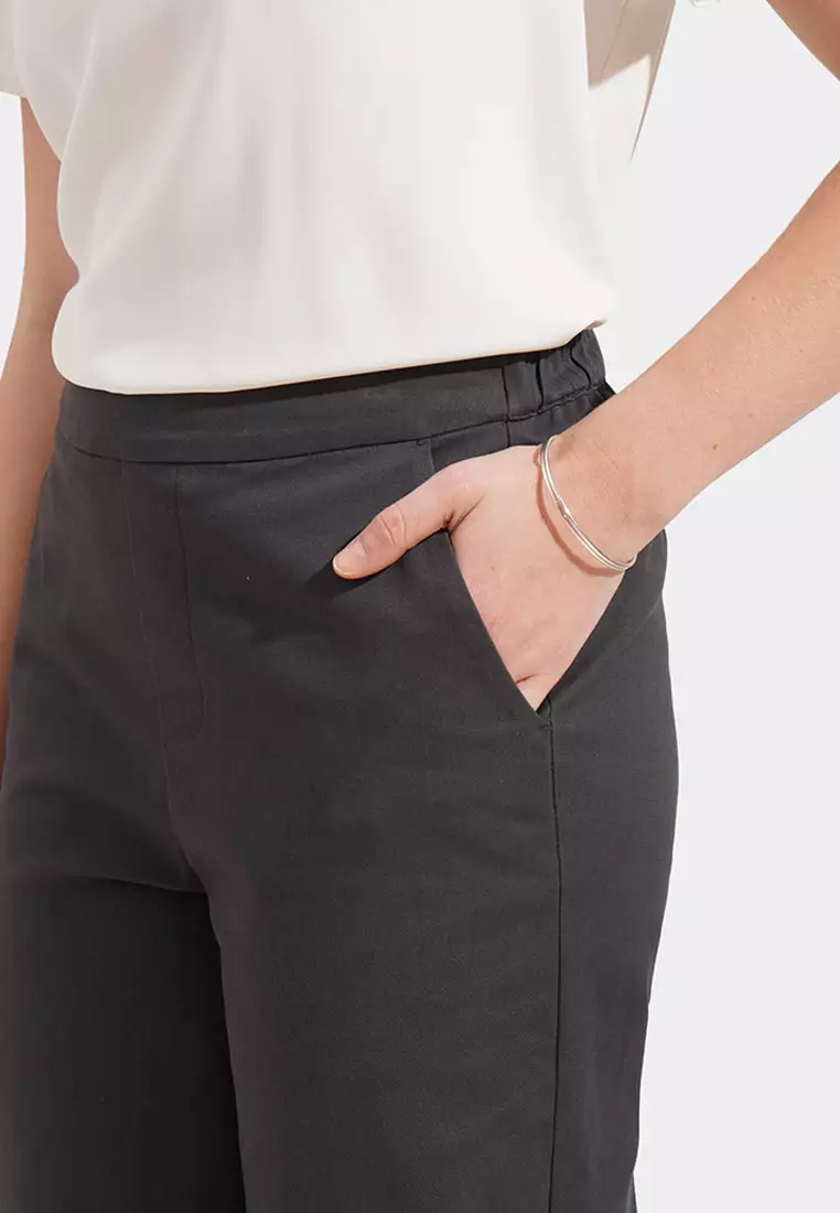 Cozy: Pull Up Straight Leg Trousers