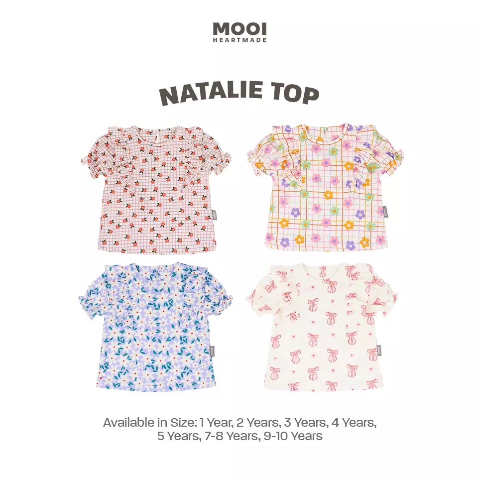 Mooi Atasan Anak Perempuan Natalie Top - Light Ivory