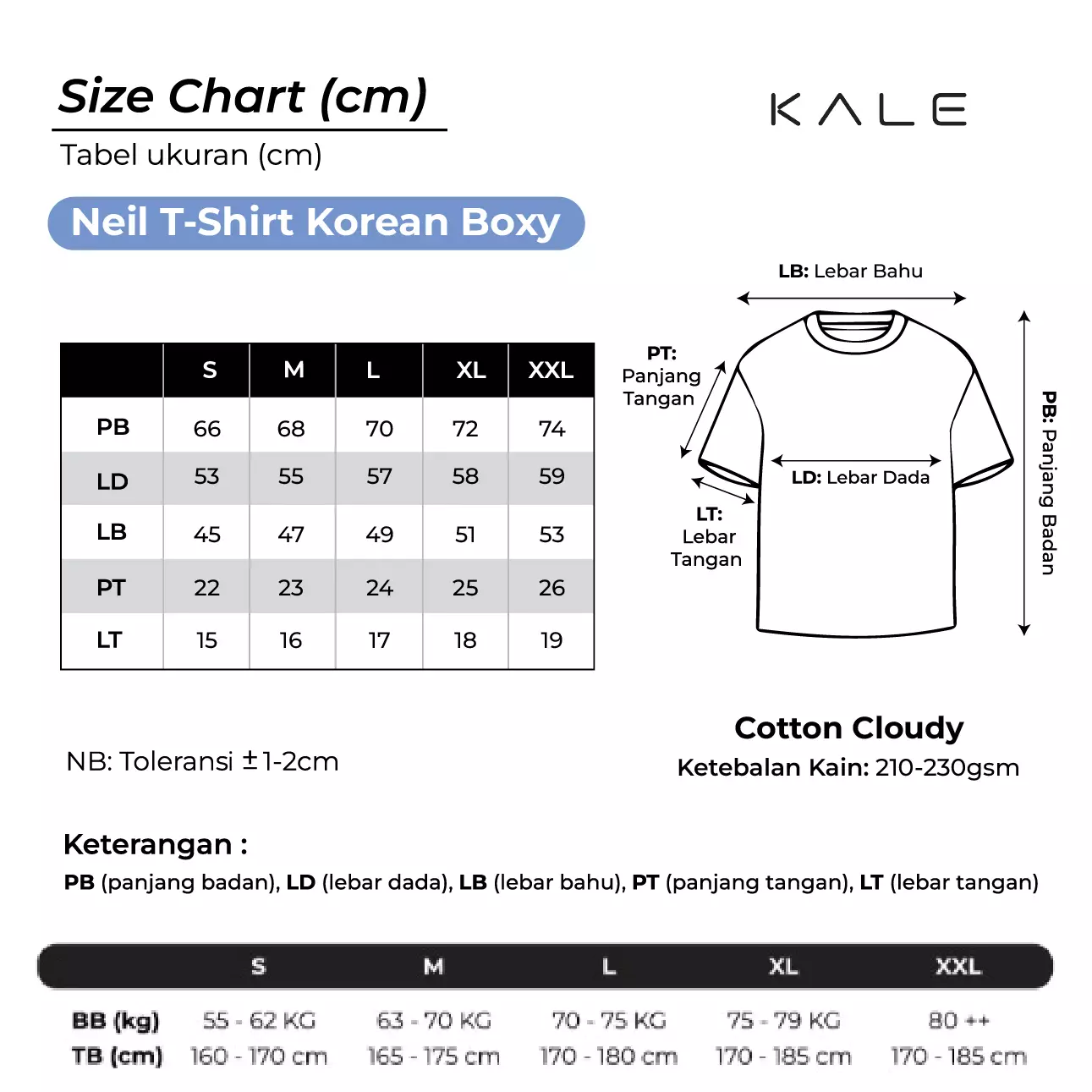 KALE NEIL BOXY FIT BLACK T-Shirt Cotton Cloudy