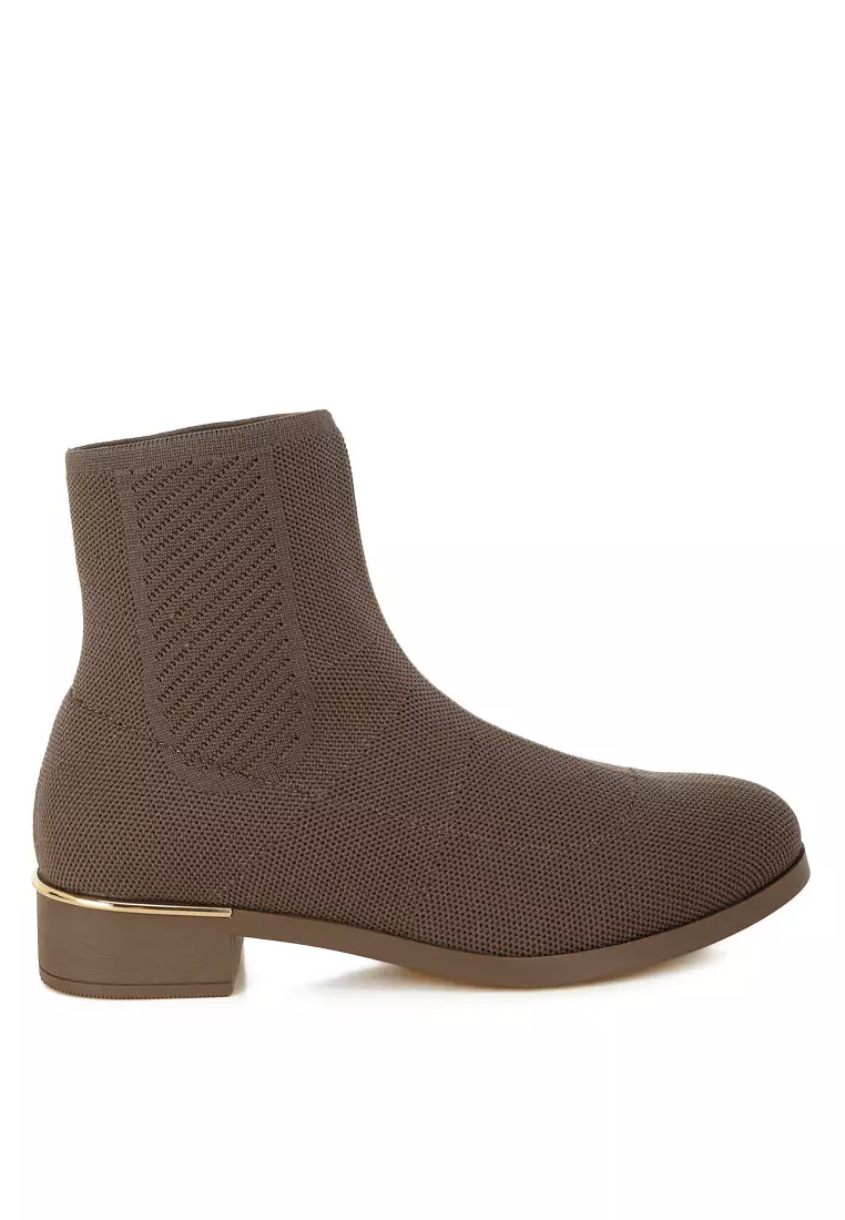 London Rag Knitted Sock Boots in Taupe 2026 | Buy London Rag Online ...