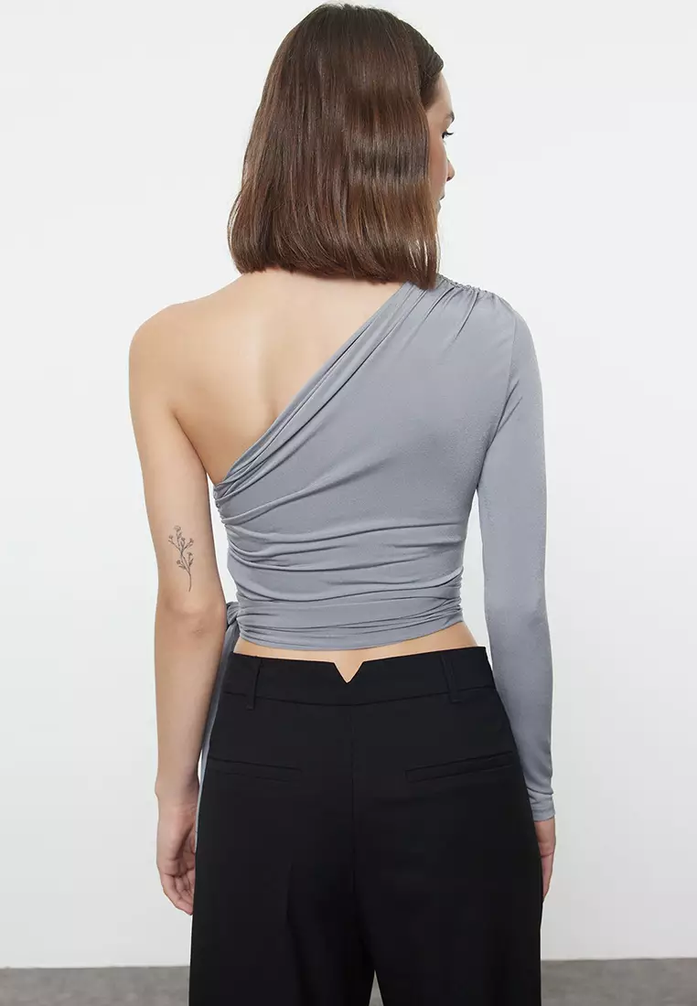 Slim Fit One Shoulder Top