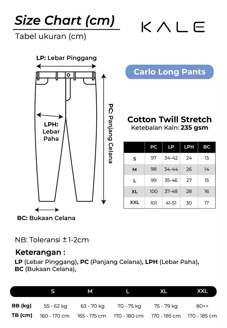 Kale CARLO NAVY/ Carlo Pants / celana panjang formal / Carlo Pants Cotton