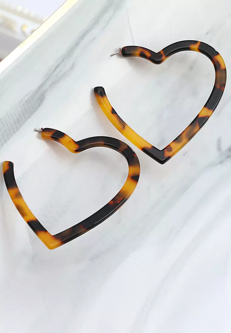Obsession Classic Leopard Print Statement Earrings - Love