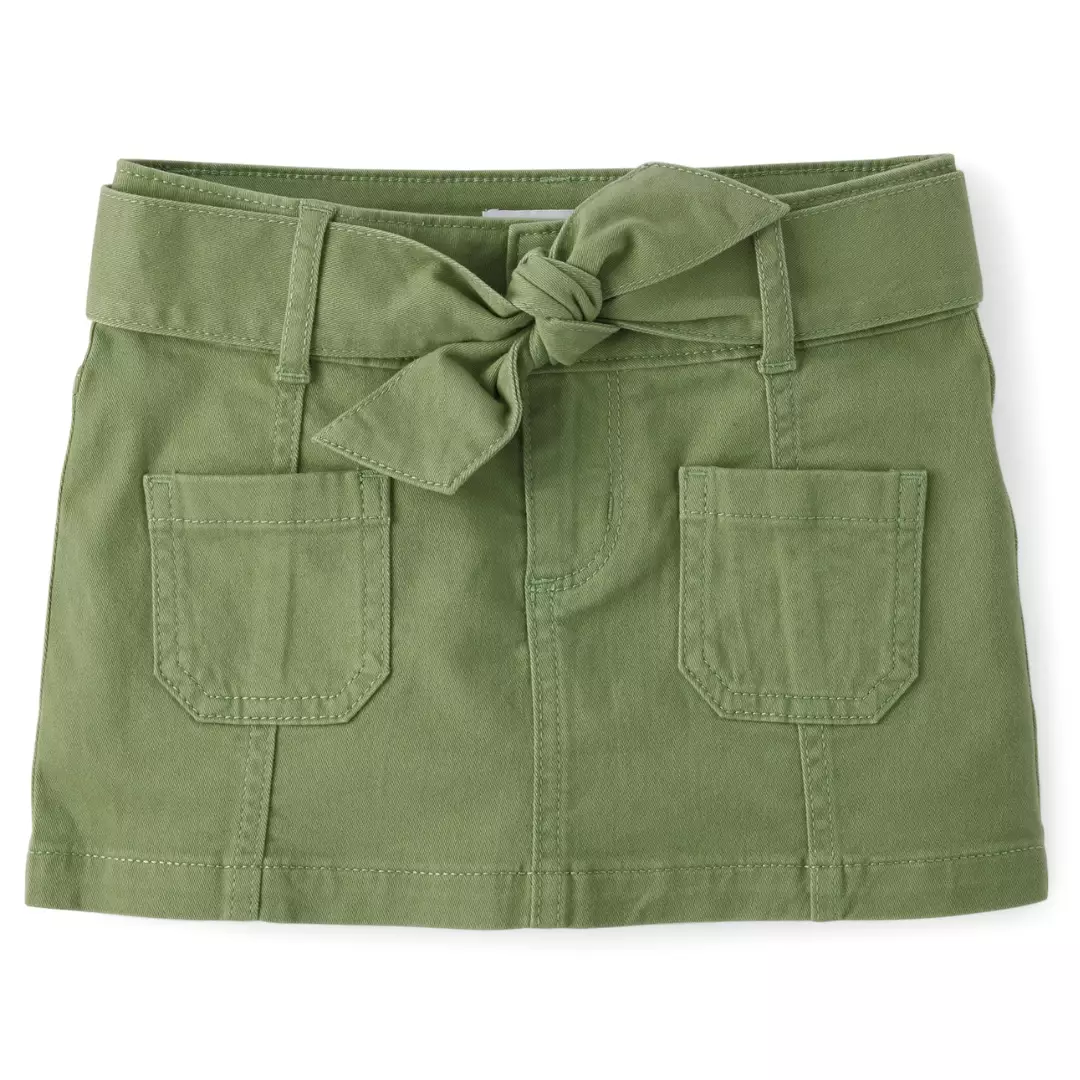Girls Patch Pocket Skirt - Rok Anak Perempuan (Hijau)