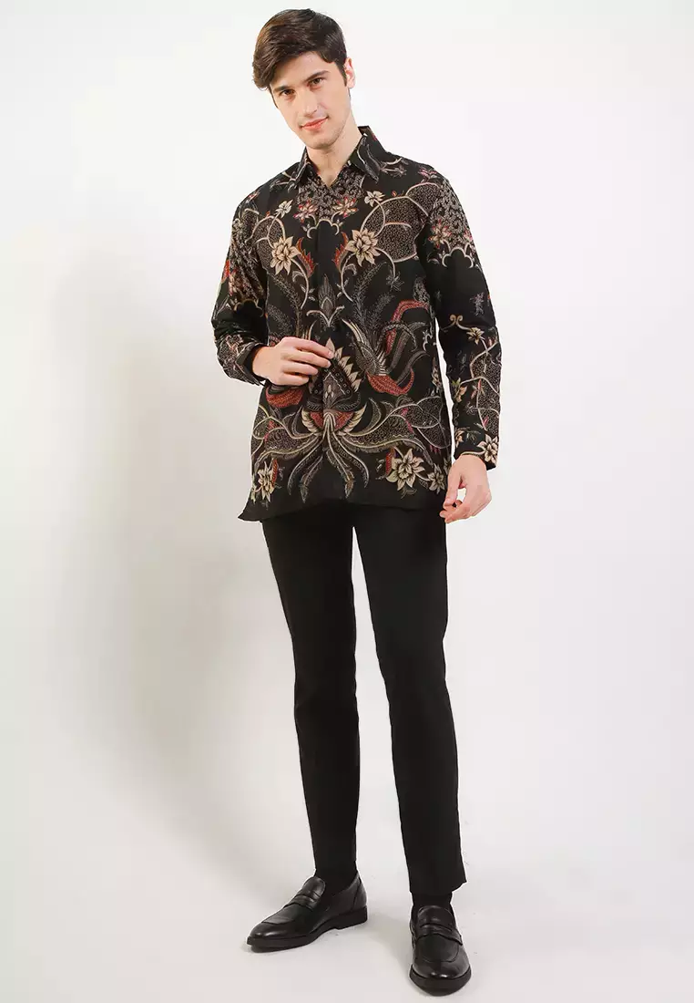 Gaharu Kemeja Batik Premium Pria Casual Modern Lengan Panjang