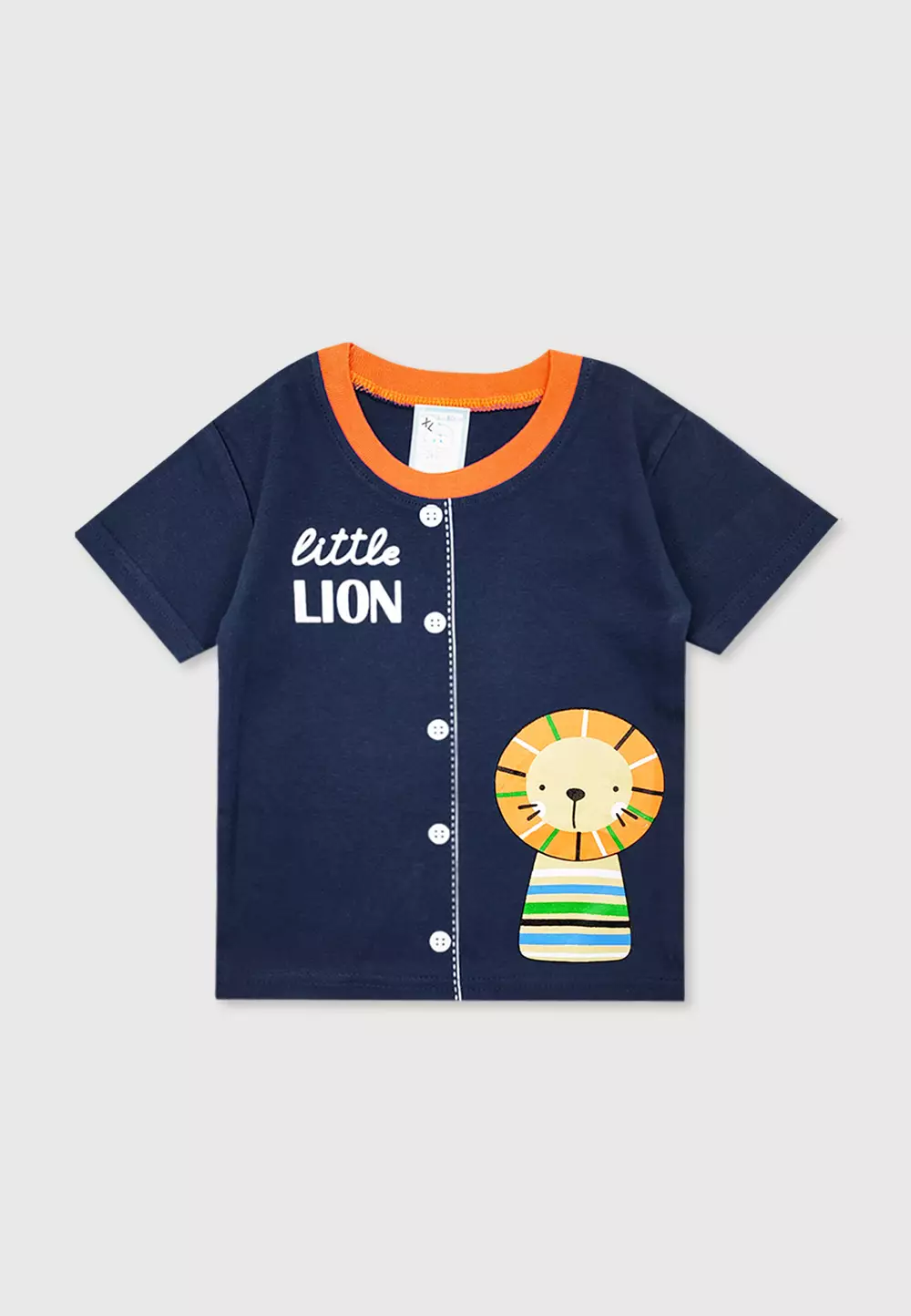 Wakakids Baju Bayi Anak Laki Laki Usia 12 Bulan Hingga 18 Bulan Setelan Celana Jeans Motif Little Lion 3401 Navy