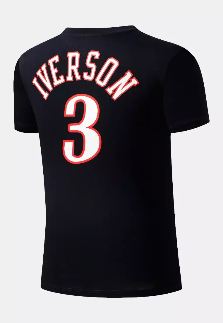 #3 Allen Iverson 1997 Philadelphia 76ers  Men's T-Shirt - Player Name & Number Tee