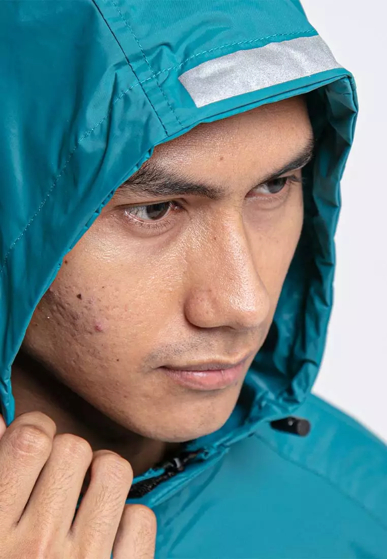 Forest Premium Windbreaker Men Jacket Reflective Jogging Running Waterproof Jacket - 30392-46KGreen