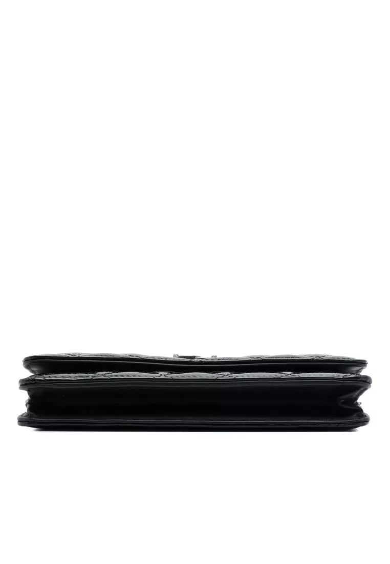 Pre-Loved Chanel Paris Dallas Cc Quilted Patent Goatskin Wallet On Chain