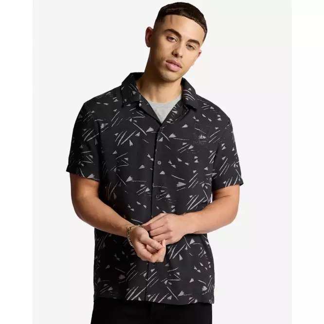 Liverpool FC Adults 89-91 Blackout Button Through Shirt - Official LFC Kemeja Original Pria