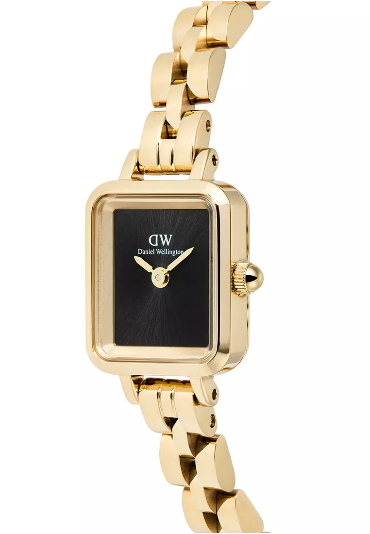 Quadro Mini Arch 3-Link Onyx Sunray Gold Women Watch stainless steel watch DW Official Authentic Original jam tanggan perempuan DW jam tangan