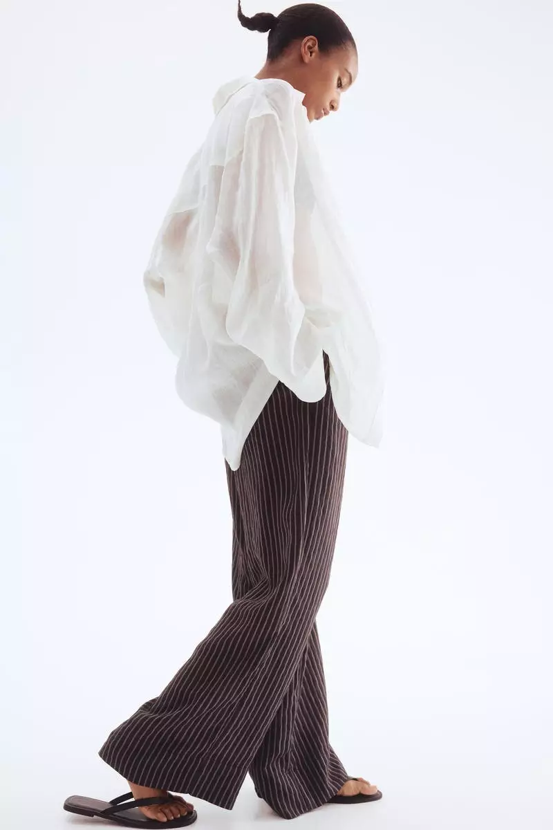 Wide drawstring trousers