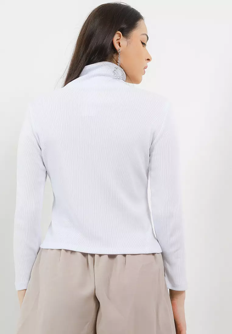 Rib Knit Turtleneck Top