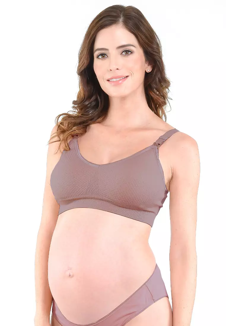 Buy 9months Maternity Mauve Lace Maternity Nursing Bra in Mauve 2024 Online
