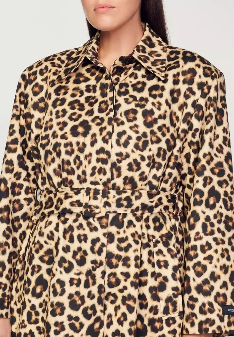 Full length sale leopard print coat