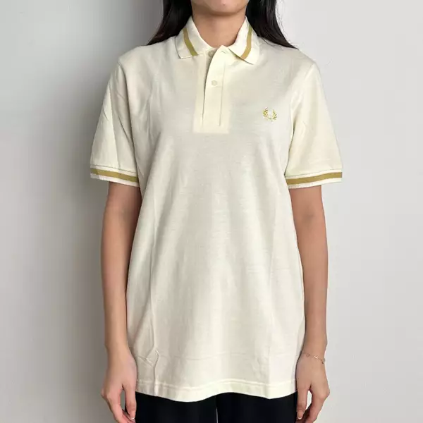 Jual FRED PERRY Polo FRED PERRY TIPPED GOLD CREAM ENGLAND POLO 100