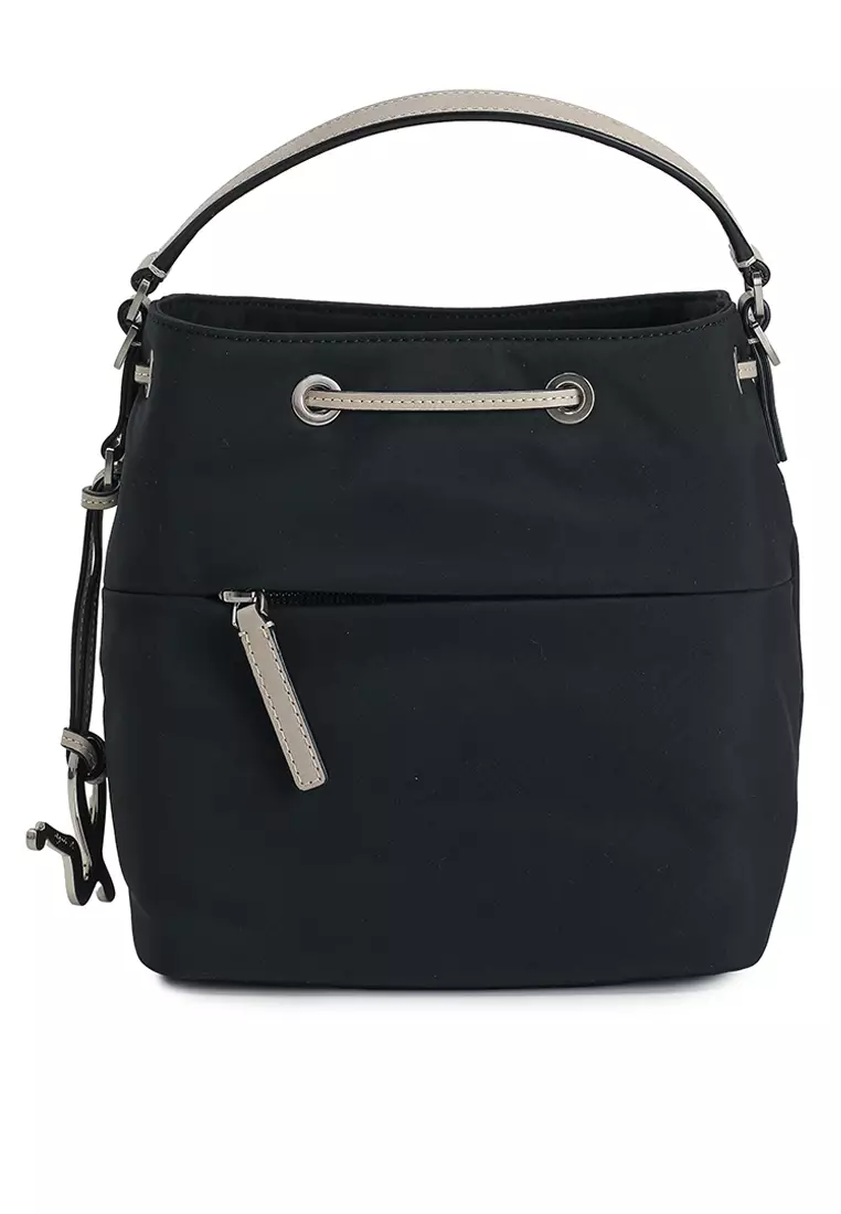 Nylon Drawstring Top-Handle Bag