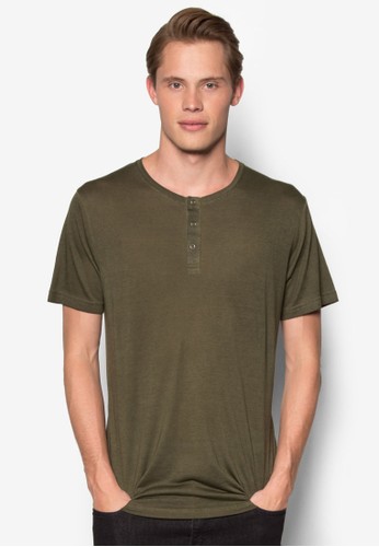 Oil Washed Henley Tee