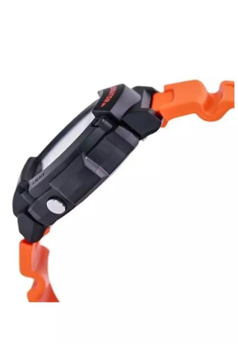 Men's Digital Watch W-219H-4AV Orange Resin Band Watch for Men