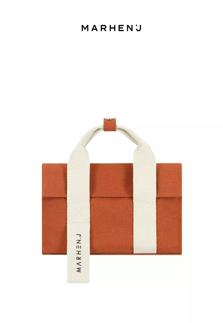 ROY NANO Canvas Crossbody Bag Brick Orange