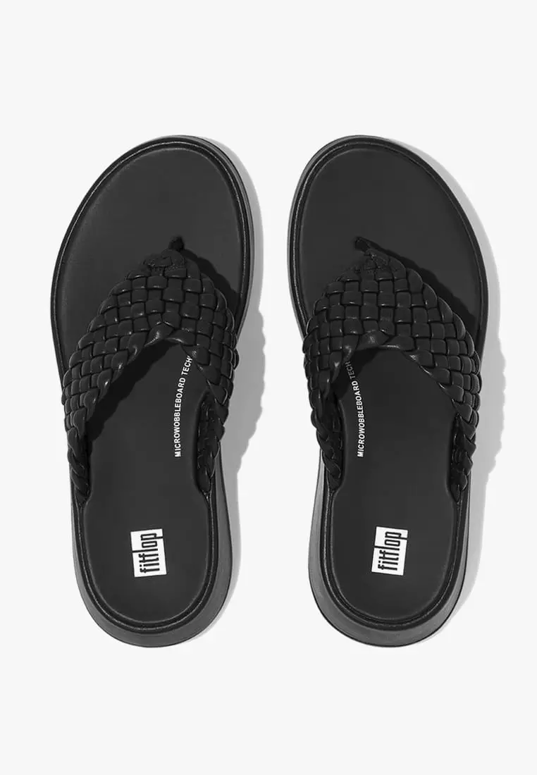 Buy Fitflop F-mode E01 Woven Leather Toe-thongs - All Black 2024 Online ...