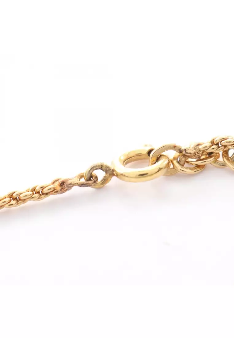 Buy Christian Dior Pre-Loved Christian Dior CD logo necklace GP gold ...