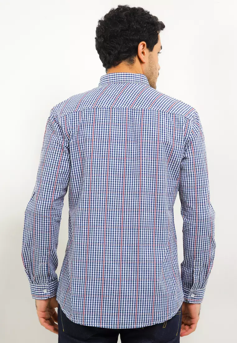 Cotton Dobby Checked Shirt KLL452