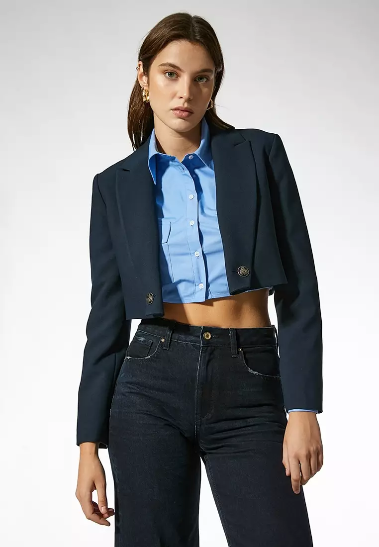 Ayşegül Afacan Buttoned Crop Jacket