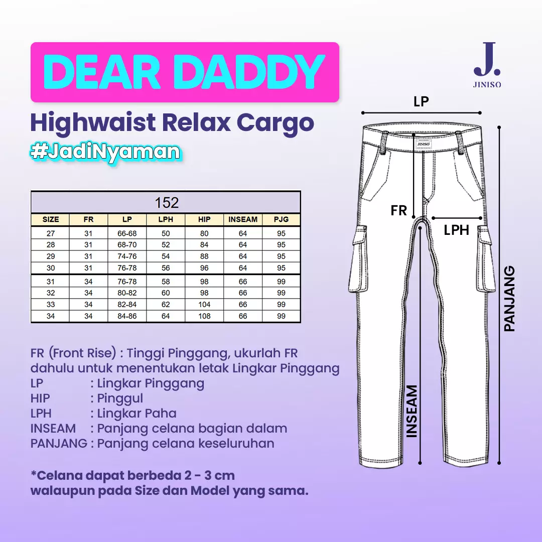 Highwaist Relax Cargo Jeans 152 DEAR DADDY