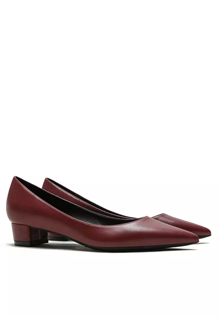 3CM Uniform Pointed Low Heel Shoes HZL231