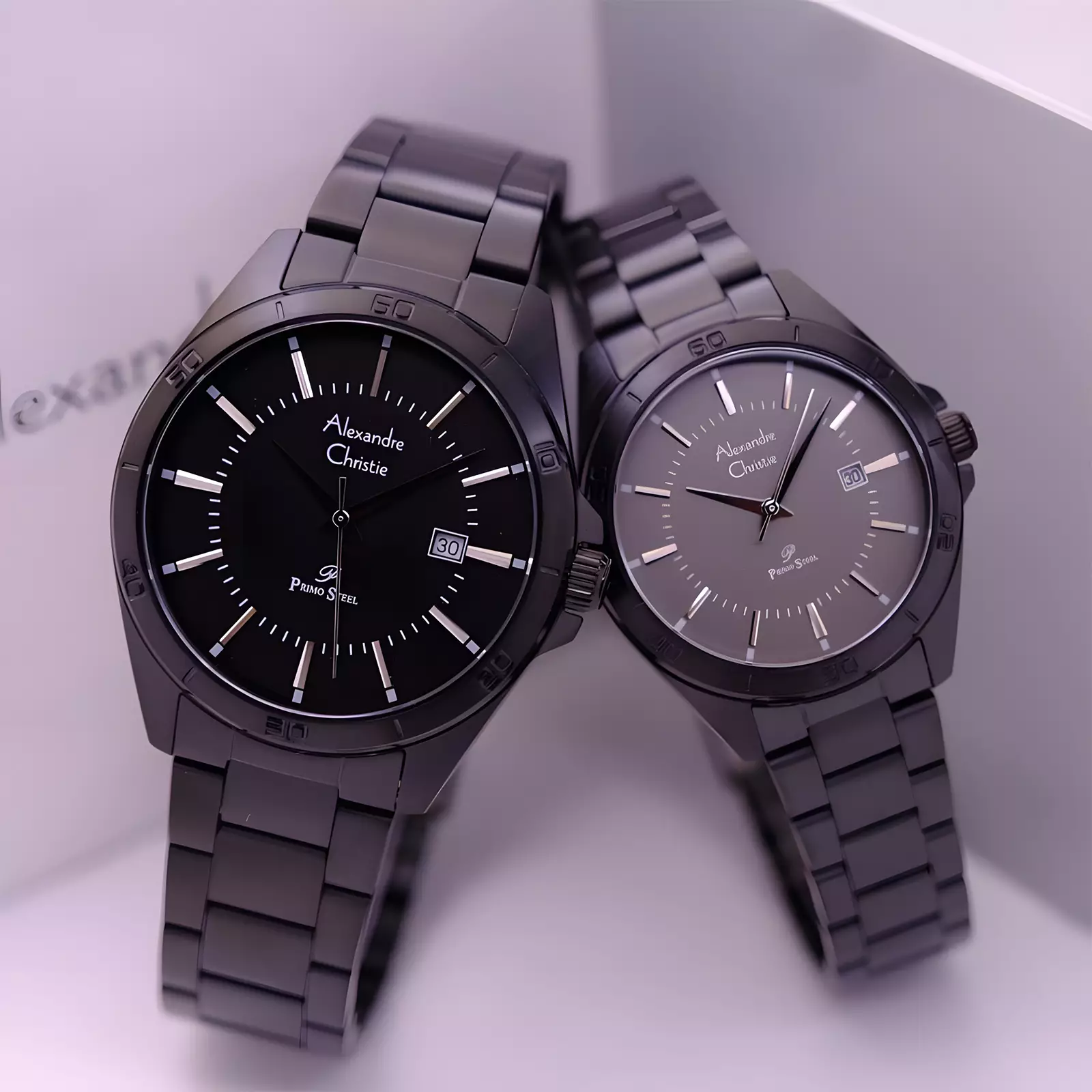 Jam Tangan Couple Pria Wanita - Primo Series - Black - Stainless Steel - 1011 MLDBIPBASL