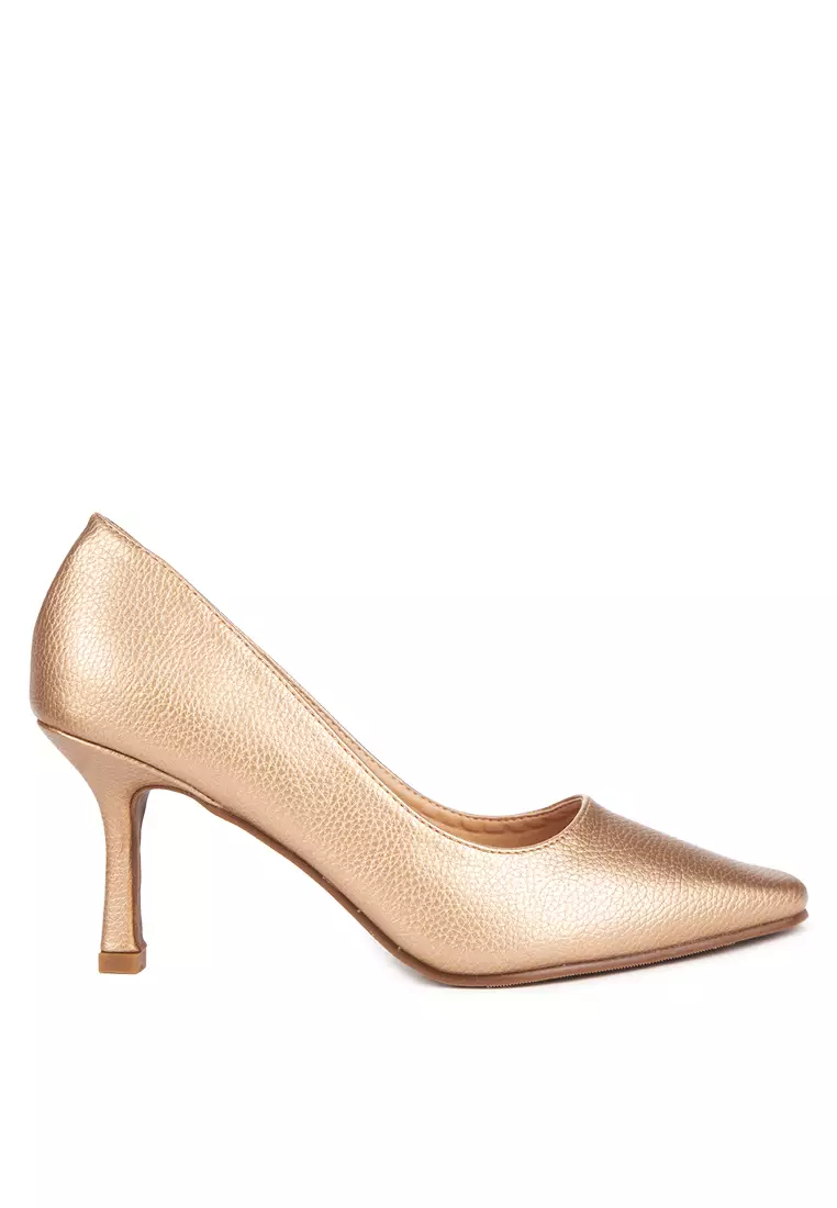Gold sales evening pumps
