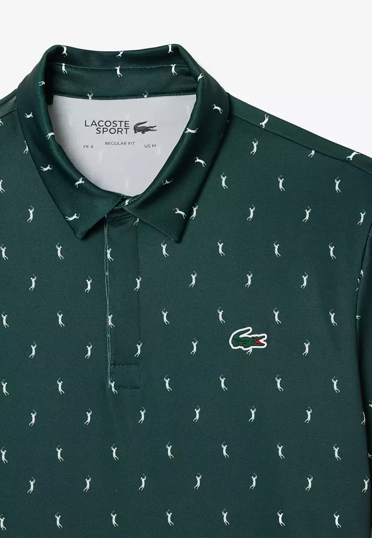 Men’s Lacoste Golf Printed Recycled Polyester Polo Shirt