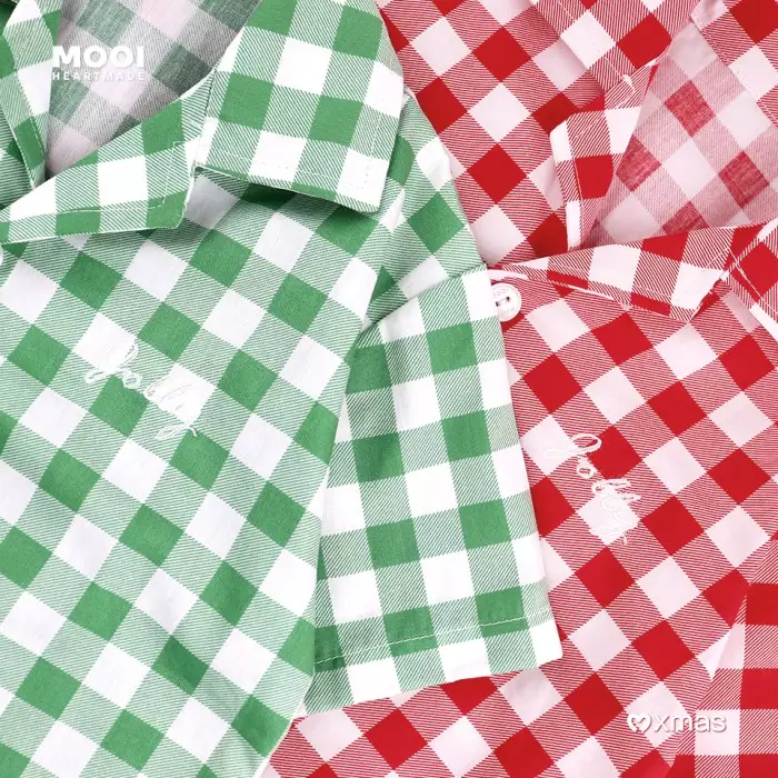 Mooi Kemeja Anak Laki - Laki Christmas Collection Gama Shirt - Sage Green