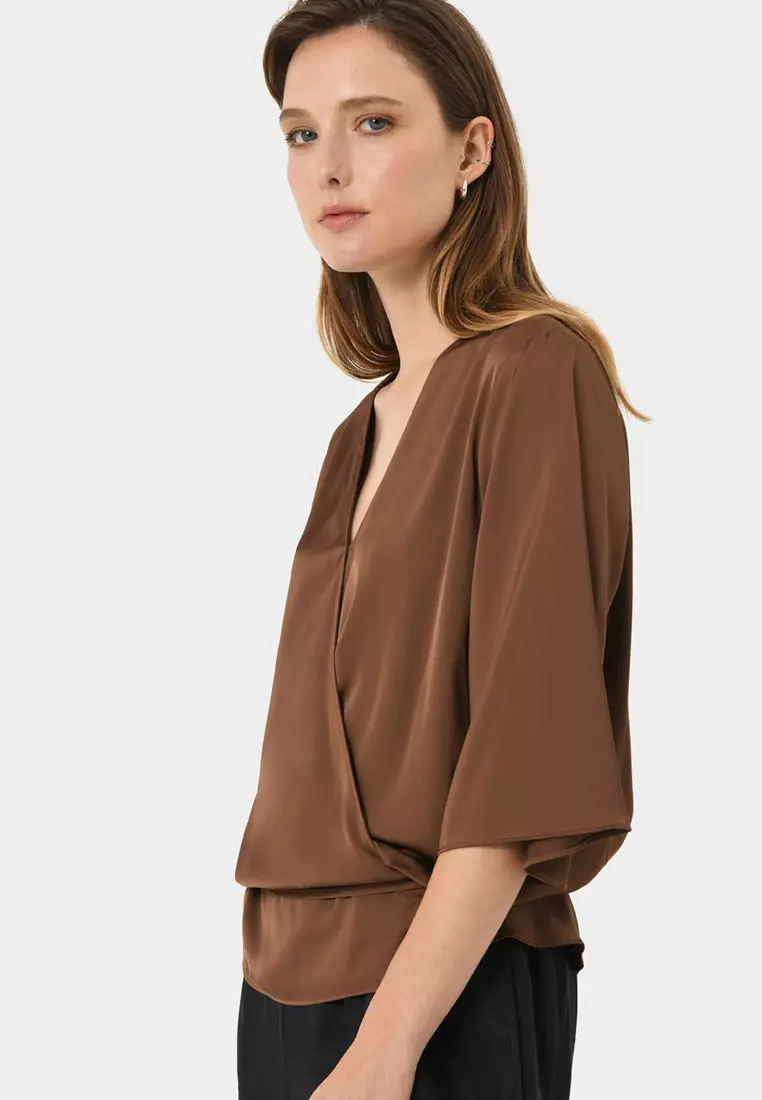 Aviya V-Neck Wrap Blouse