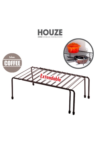HOUZE HOUZE - Extendable Kitchen Rack Organiser (Coffee) 1DB38HL164994CGS_1