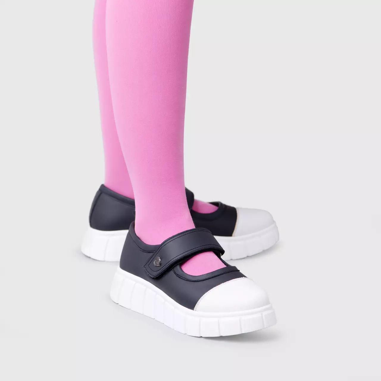 Achilla Mary Jane Sneakers Genuine Leather BnW